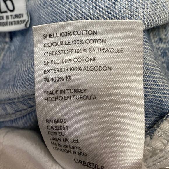 Urban Outfitters BDG Carrot Blue High Rise Tapered Baggy Denim Jeans Size 26 - Picture 5 of 5